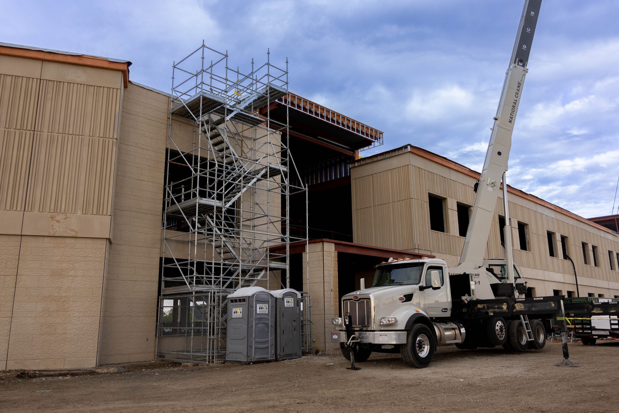 Interior metal stud framing installation being completed by JC Toland at Des Moines Christian School.